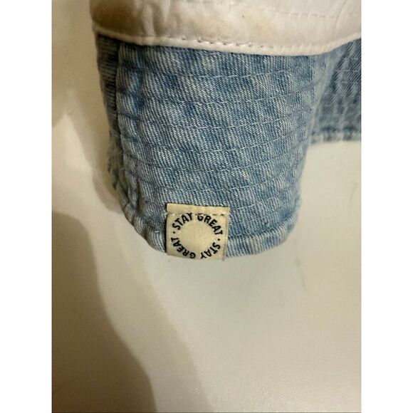 Zara Women's Stay Great Denim Bucket Hat Light Washed Blue OS - Picture 8 of 9